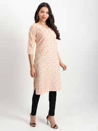 Flora Print Long Kurti-thumb