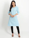 Light Blue Long Kurti-thumb