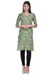 Green Printed Kurti-thumb