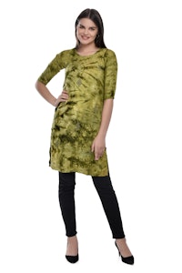 Green Printed Kurti-thumb