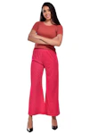 Women Regular Fit, Relaxed, Relaxed, Flared Pink Cotton Blend Plazo-thumb