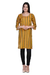 Orange Printed Kurti-thumb