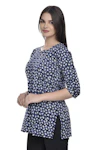 Blue Printed Short Kurti-thumb