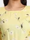 Yellow Flora Long Kurti-thumb