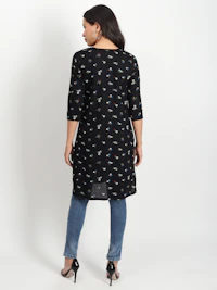 Black Flora Kurti-thumb