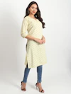 Light Yellow Long Kurti-thumb