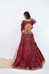 Lehenga Red-thumb