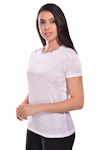 Women Solid Round Neck White T-Shirt-thumb