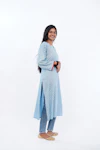 Long Sky Blue Kurti-thumb