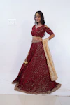 Lehenga Red-thumb