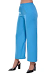 Women Regular Fit Light Blue Cotton Blend Plazo-thumb