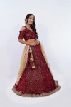 Lehenga Red-thumb