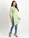 Long  Flora Green Kurti-thumb