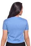 Casual Puff Sleeves Solid Women Blue Top-thumb