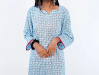 Long Sky Blue Kurti-thumb