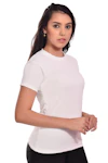 Casual Puff Sleeves Solid Women White Top-thumb