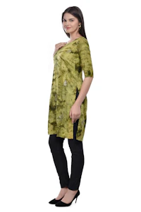 Green Printed Kurti-thumb