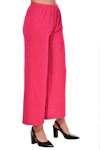 Women Regular Fit, Relaxed, Relaxed, Flared Pink Cotton Blend Plazo-thumb