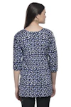 Blue Printed Short Kurti-thumb