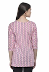 Pink Printed Short Kurti-thumb