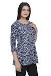 Blue Printed Short Kurti-thumb