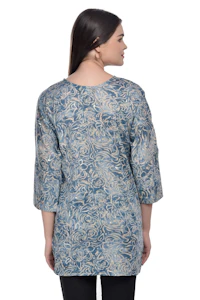 Blue Short Kurti-thumb