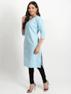 Light Blue Long Kurti-thumb