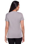 Women Solid Round Neck Grey T-Shirt-thumb