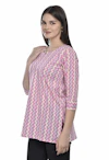 Pink Printed Short Kurti-thumb