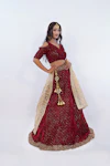 Lehenga Red-thumb