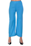 Women Regular Fit Light Blue Cotton Blend Plazo-thumb