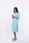 Light Sky Blue Kurti-thumb