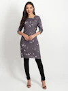 Light Brown Flora Kurti-thumb