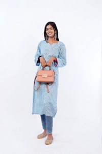 Long Sky Blue Kurti-thumb