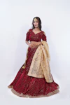 Lehenga Red-thumb