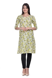 Light Green Printed Kurti-thumb