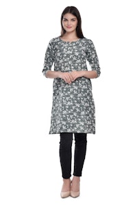 Black Printed Kurti-thumb