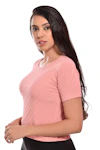 Casual Puff Sleeves Solid Women Pink Top-thumb